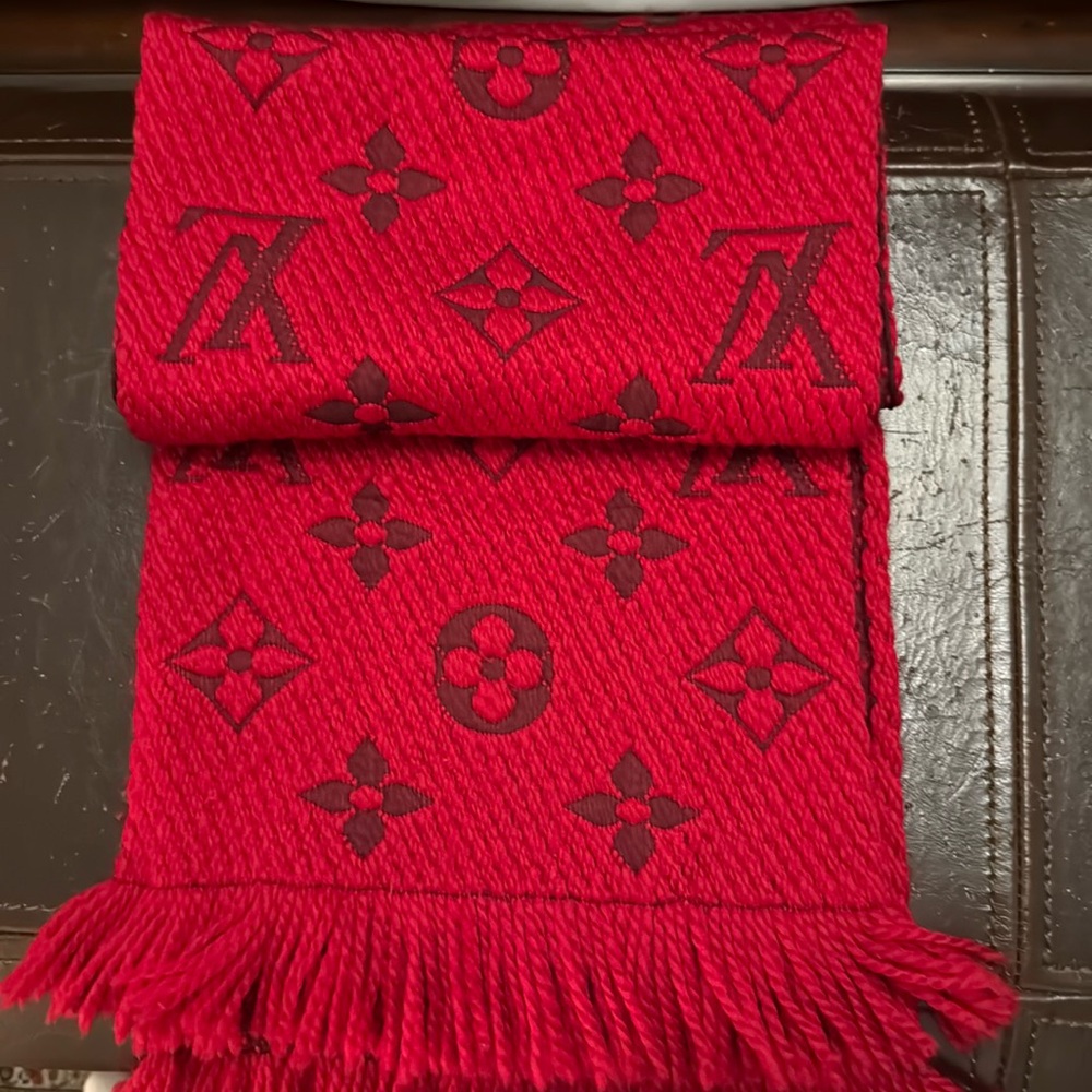 Authentic Louis Vuitton scarf red